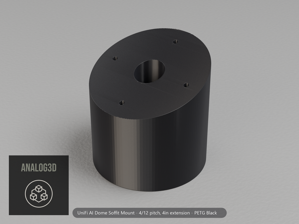 ai-dome-soffit — black PETG product render