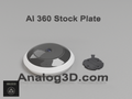 UVC-AI-360 stock mounting plate beside the Ubiquiti UVC-AI-360 camera