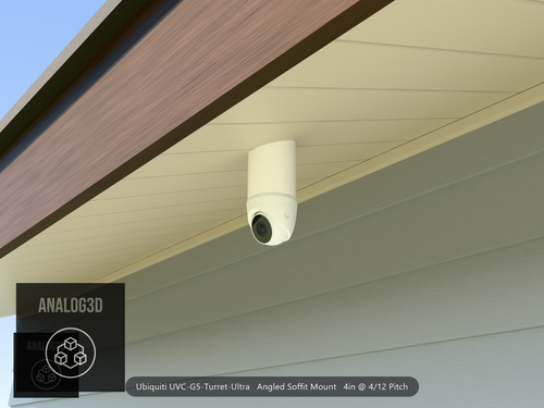 Custom Angled Soffit Mount for UniFi UVC-G5 Turret Ultra (Parametric)