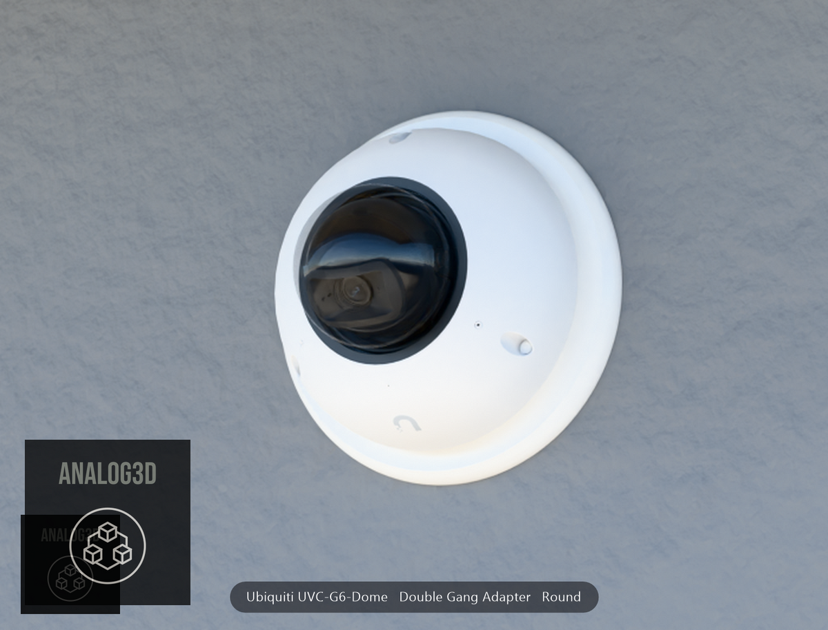 UVC-G6-Dome double-gang round adapter plate close-up detail