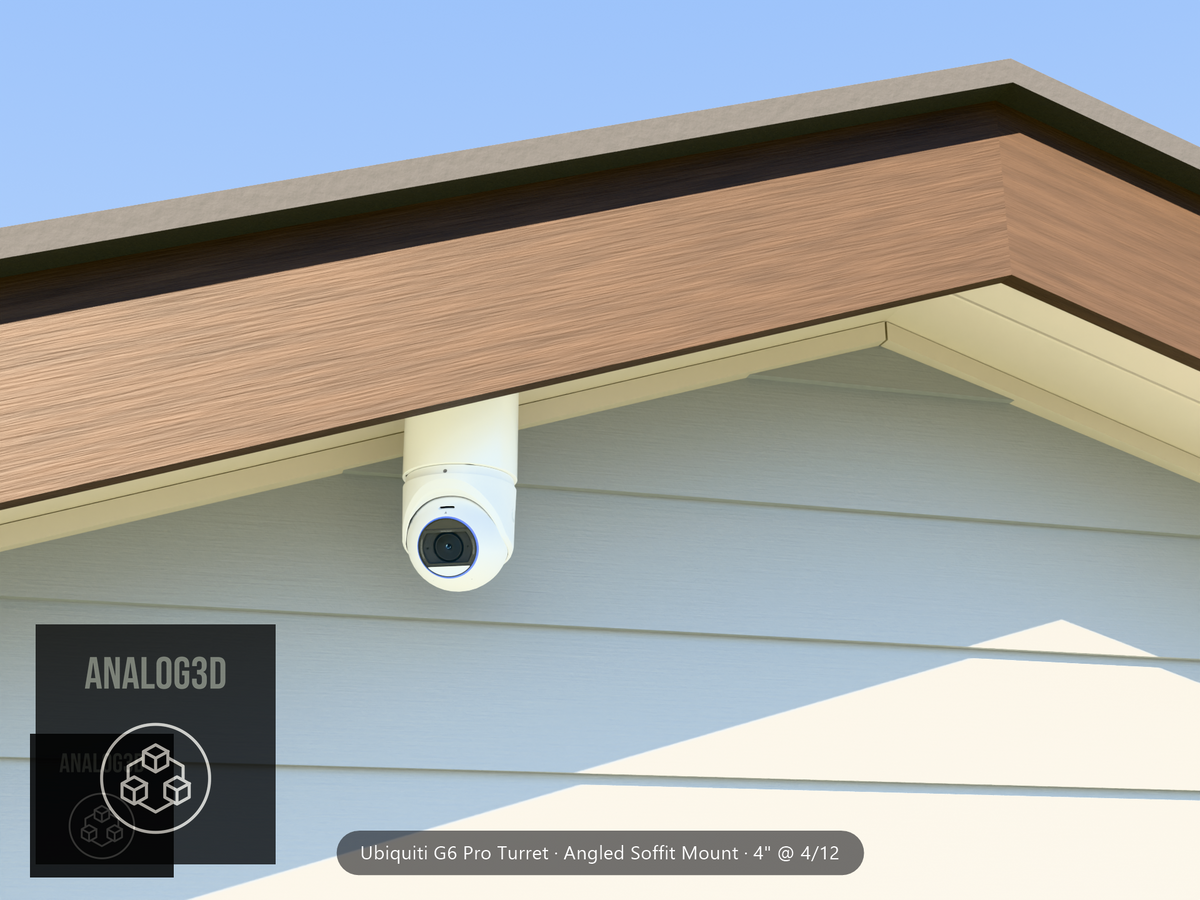UVC-G6 Pro Turret on an open eave — installed scene