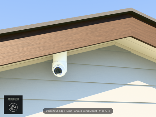 UVC-G6 Edge Turret on an open eave — installed scene