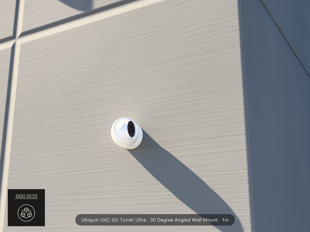 UVC-G5-Turret-Ultra angled wall-ceiling mount — 30° on concrete (installed scene)