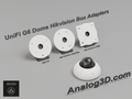 UniFi G6 Dome Hikvision box adapter plates - CB110, DS-1273ZJ-130-TRL, DS-1272ZJ-120B - white PETG