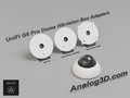 UniFi G6 Pro Dome Hikvision box adapter plates - CB110, DS-1273ZJ-130-TRL, DS-1272ZJ-120B - white PETG