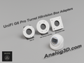 UniFi G6 Pro Turret Hikvision box adapter plates - CB110, DS-1273ZJ-130-TRL, DS-1272ZJ-120B - white PETG
