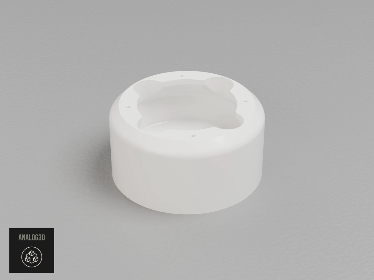 uvc-g5-turret-u-wall — white PETG product render