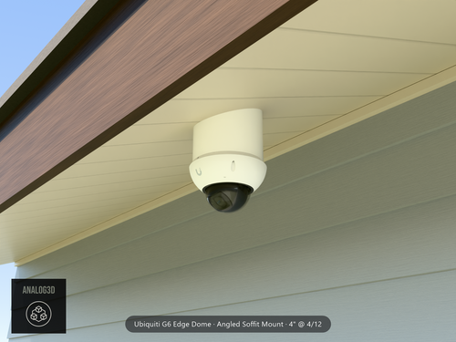 UVC-G6 Edge Dome on an angled soffit — installed scene