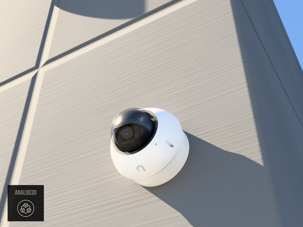 UVC-G6-Edge-Dome heavy duty wall-ceiling mount - camera on concrete (installed scene)