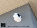 UVC-G6-Edge-Turret angled wall-ceiling mount — 15° on stucco (installed scene)