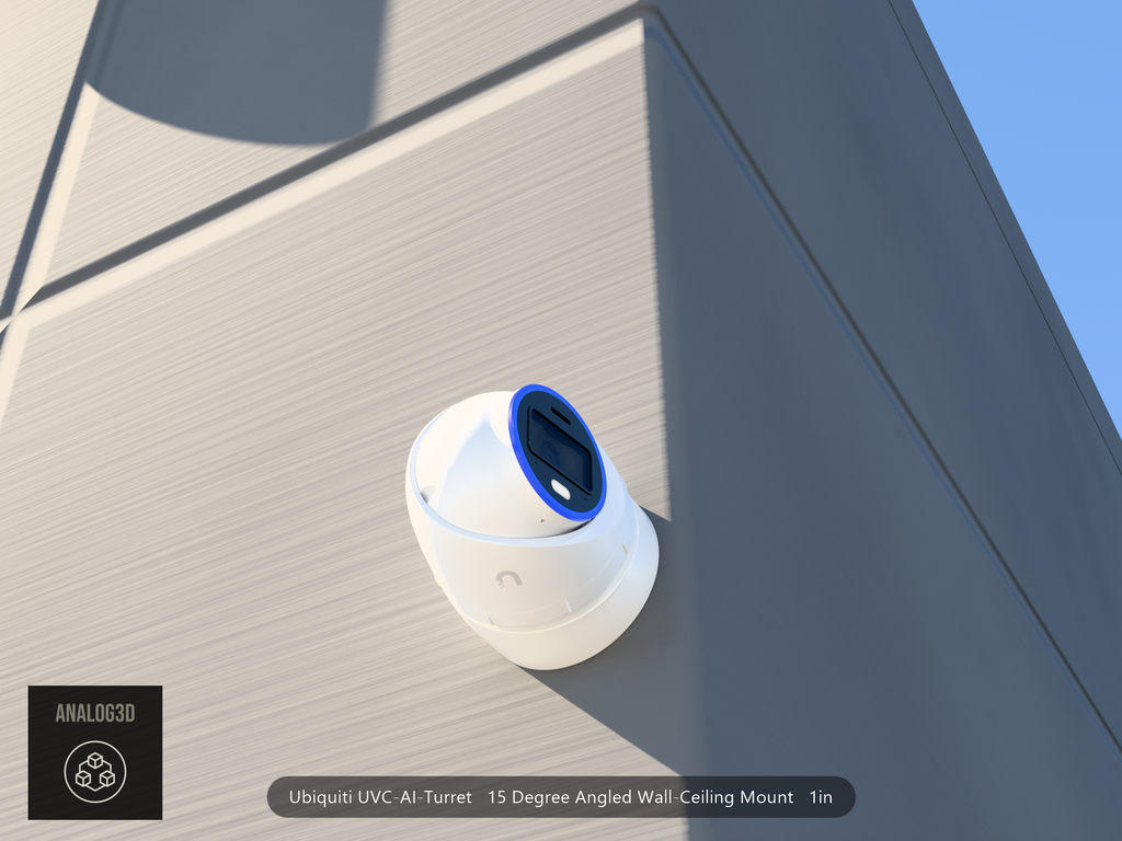 UVC-AI-Turret angled wall-ceiling mount - 15 degrees on concrete (installed scene)