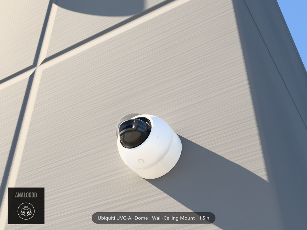 UVC-AI-Dome wall-ceiling mount - camera on concrete (installed scene)