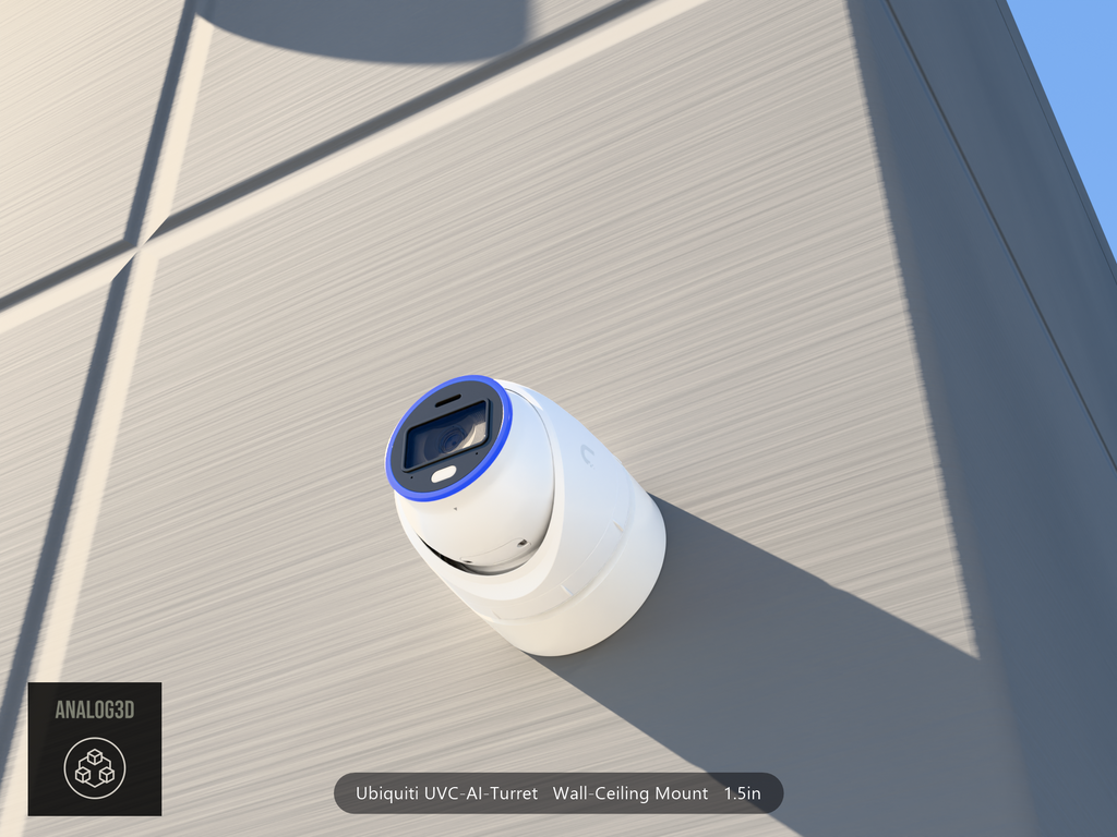 UVC-AI-Turret wall-ceiling mount - camera on concrete (installed scene)
