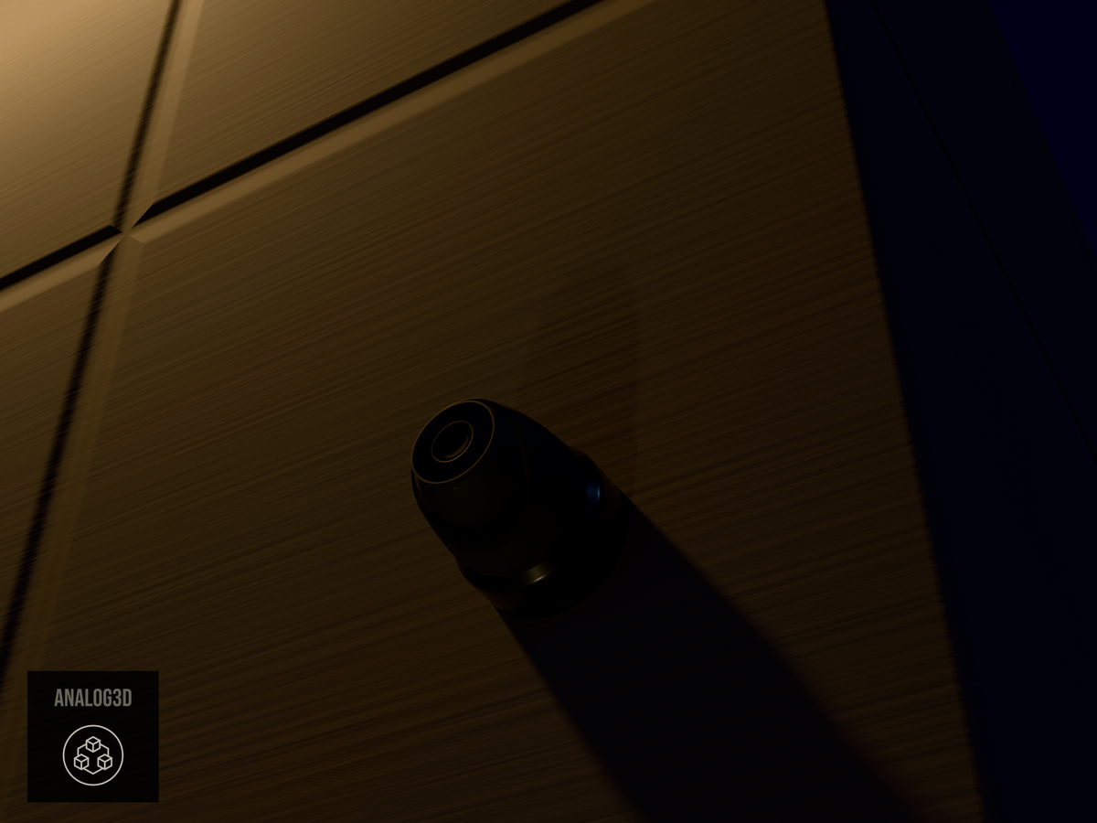 Ubiquiti UVC-G5-Turret-Ultra on black PETG wall-ceiling mount on a concrete wall at night