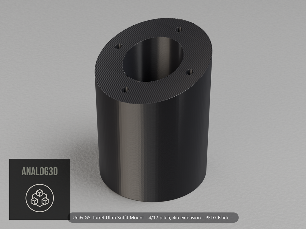 g5-turret-ultra-soffit — black PETG product render