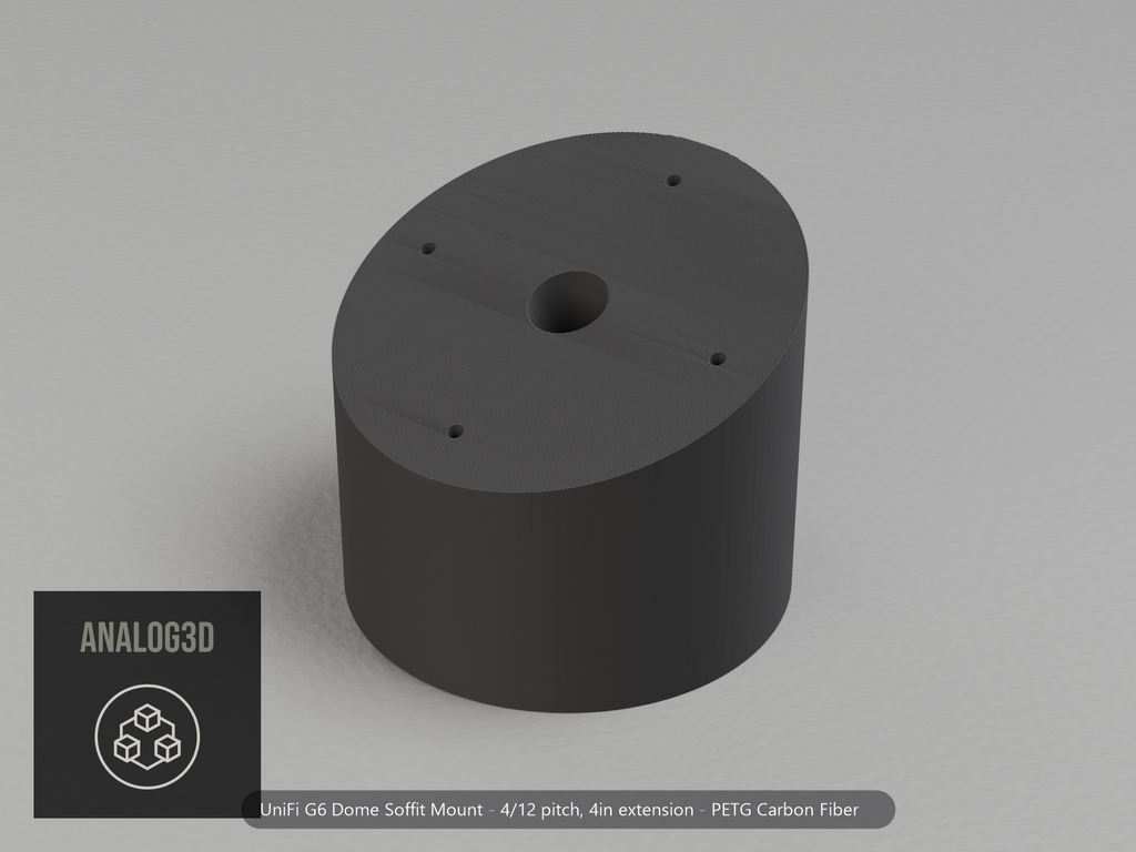 g6-dome-soffit — carbon PETG product render