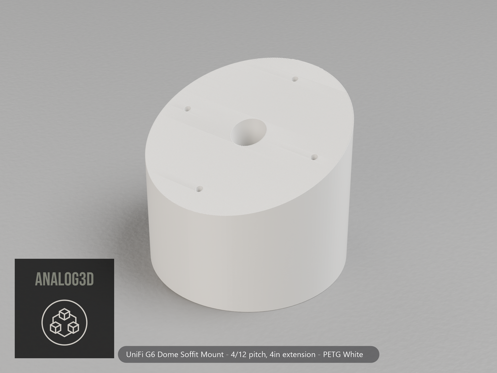 g6-dome-soffit — white PETG product render