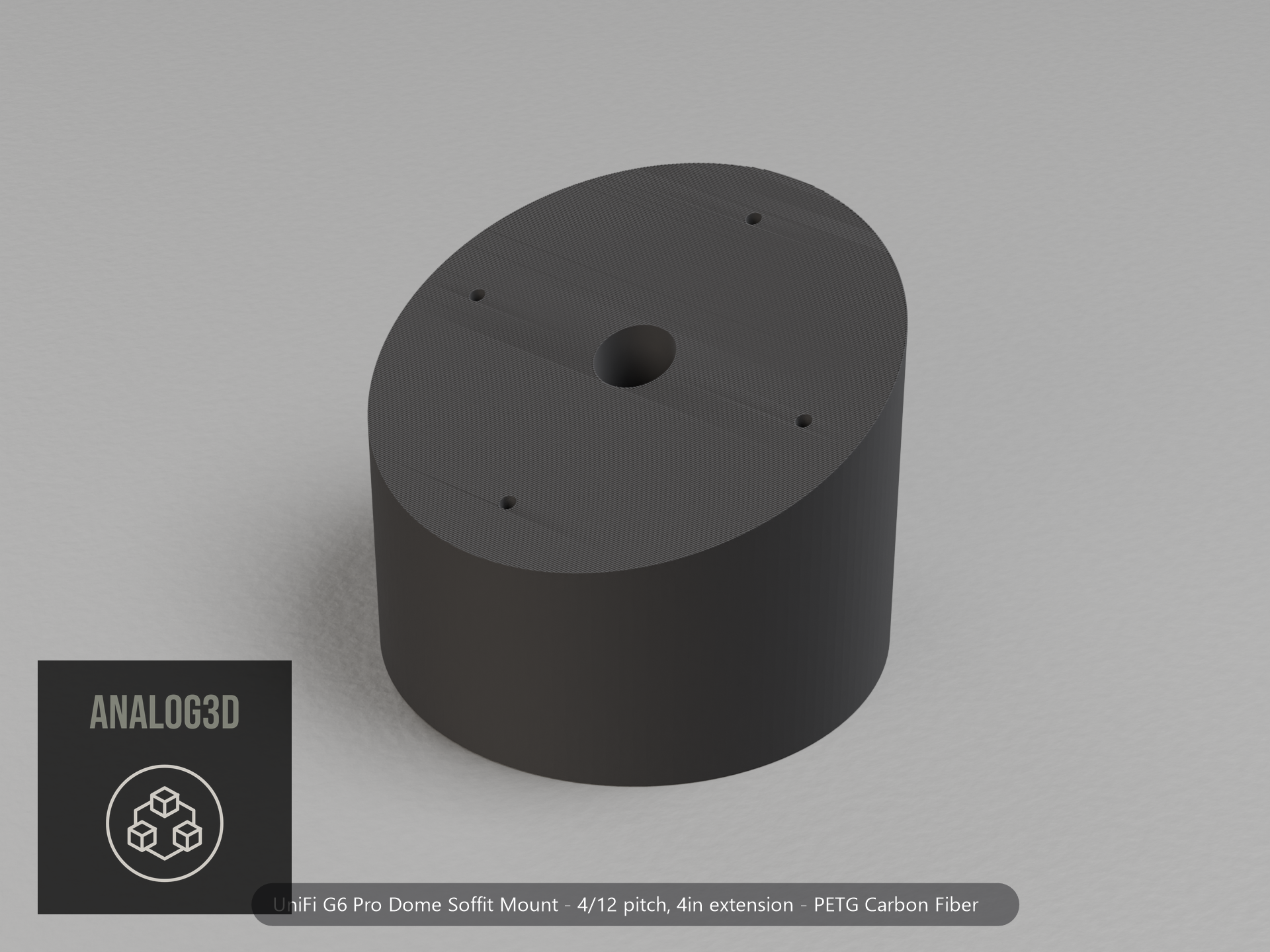 g6-pro-dome-soffit — carbon PETG product render