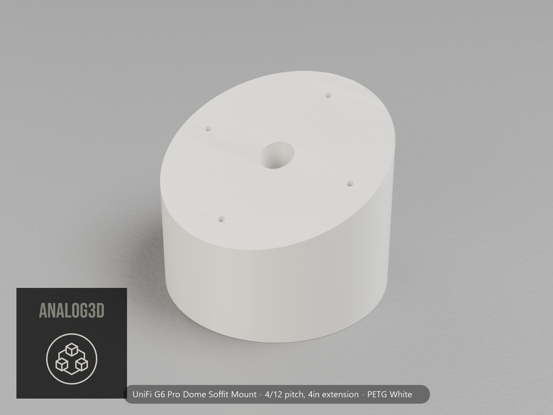 g6-pro-dome-soffit — white PETG product render
