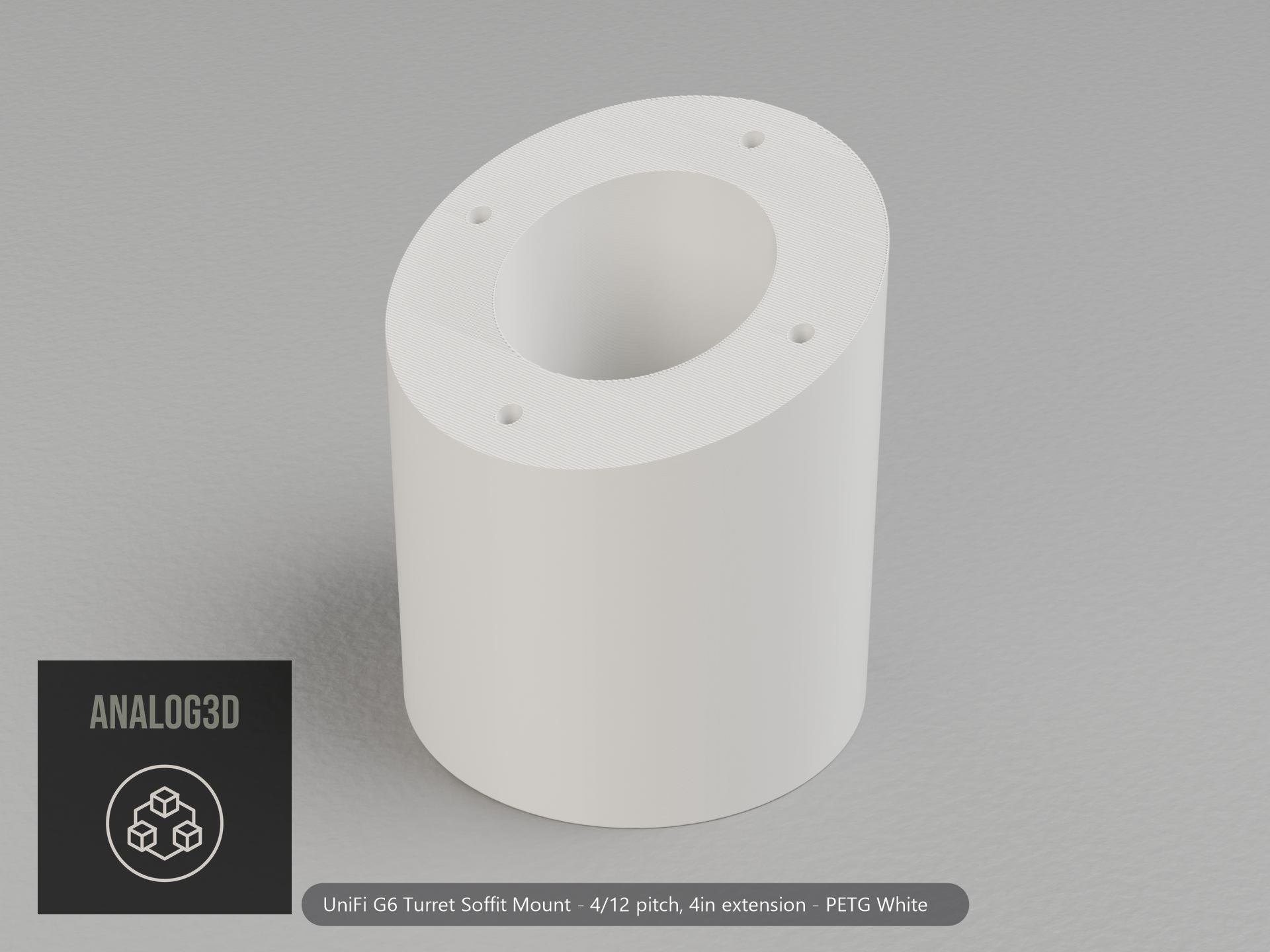 g6-soffit-mount — white PETG product render