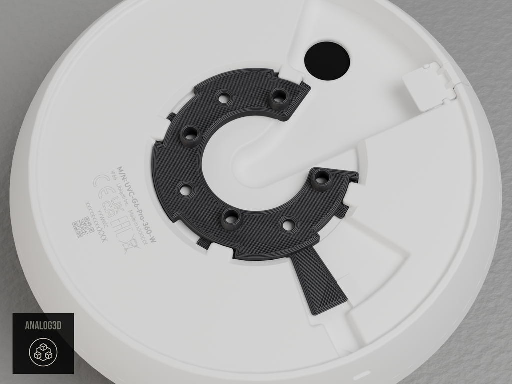 Upper bayonet ring in the UVC-G6-Pro-360 base, top view