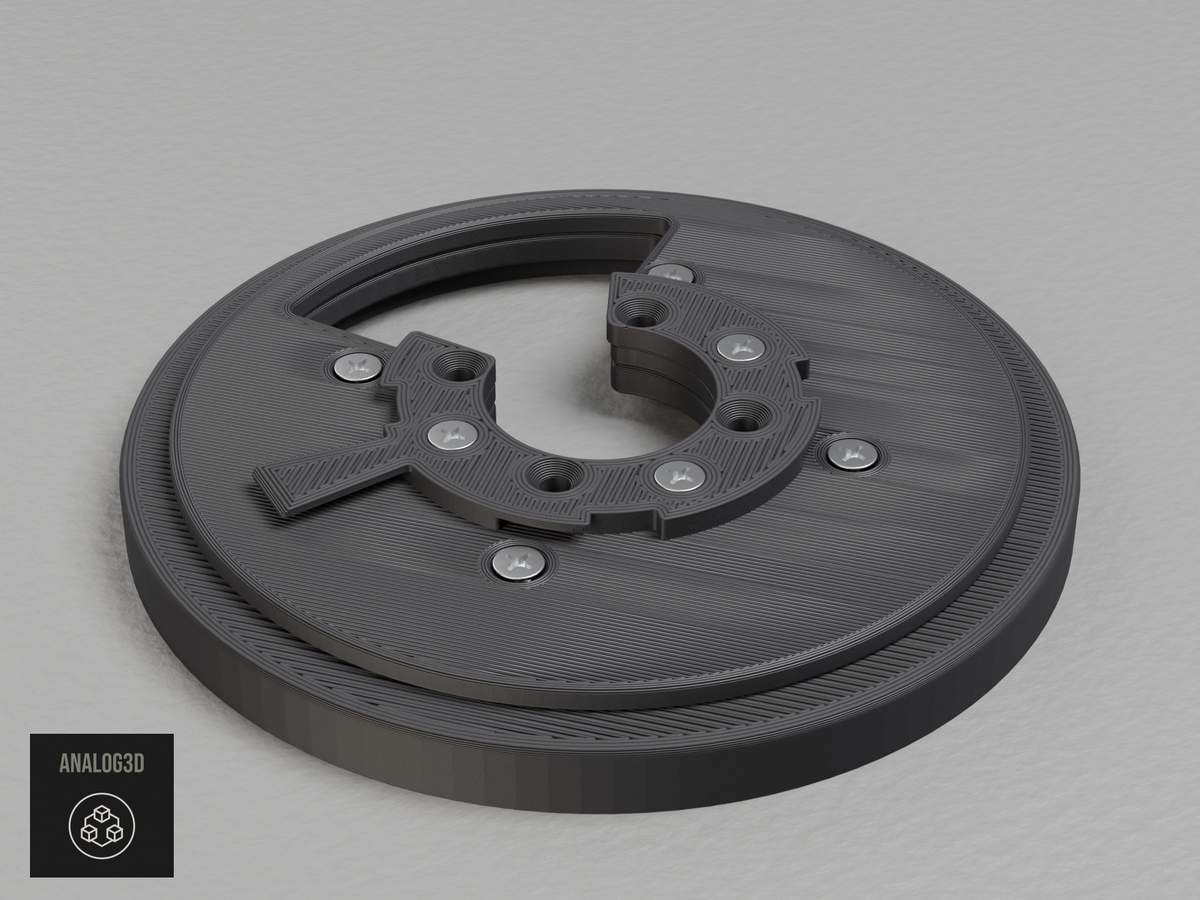 UniFi G6 Pro 360 4 Inch Round electrical box adapter - Black PETG - with the stock mounting plate assembly