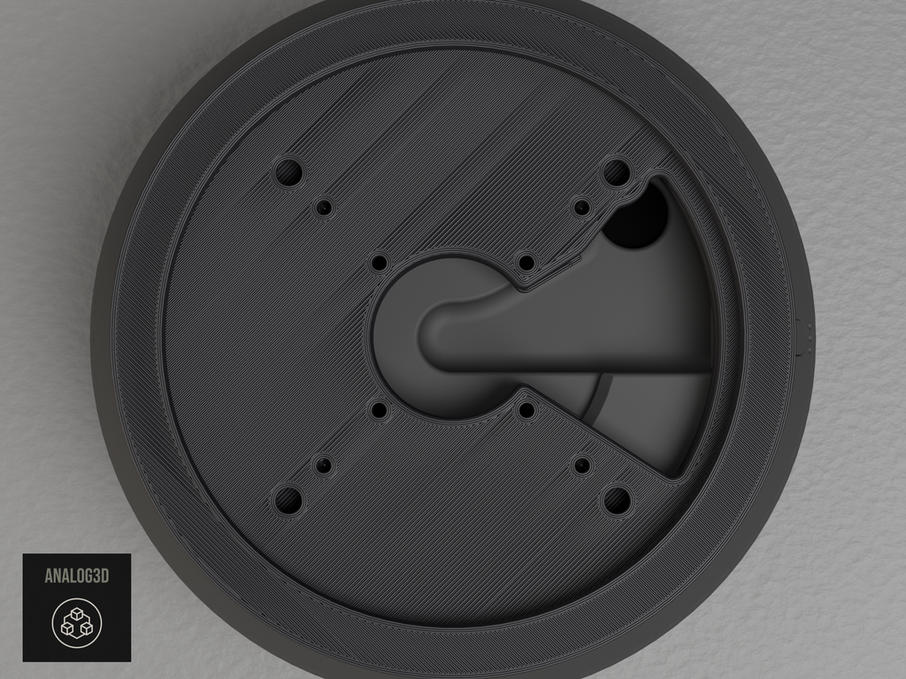 UniFi G6 Pro 360 4 Inch Round electrical box adapter - Black PETG - underside, camera side