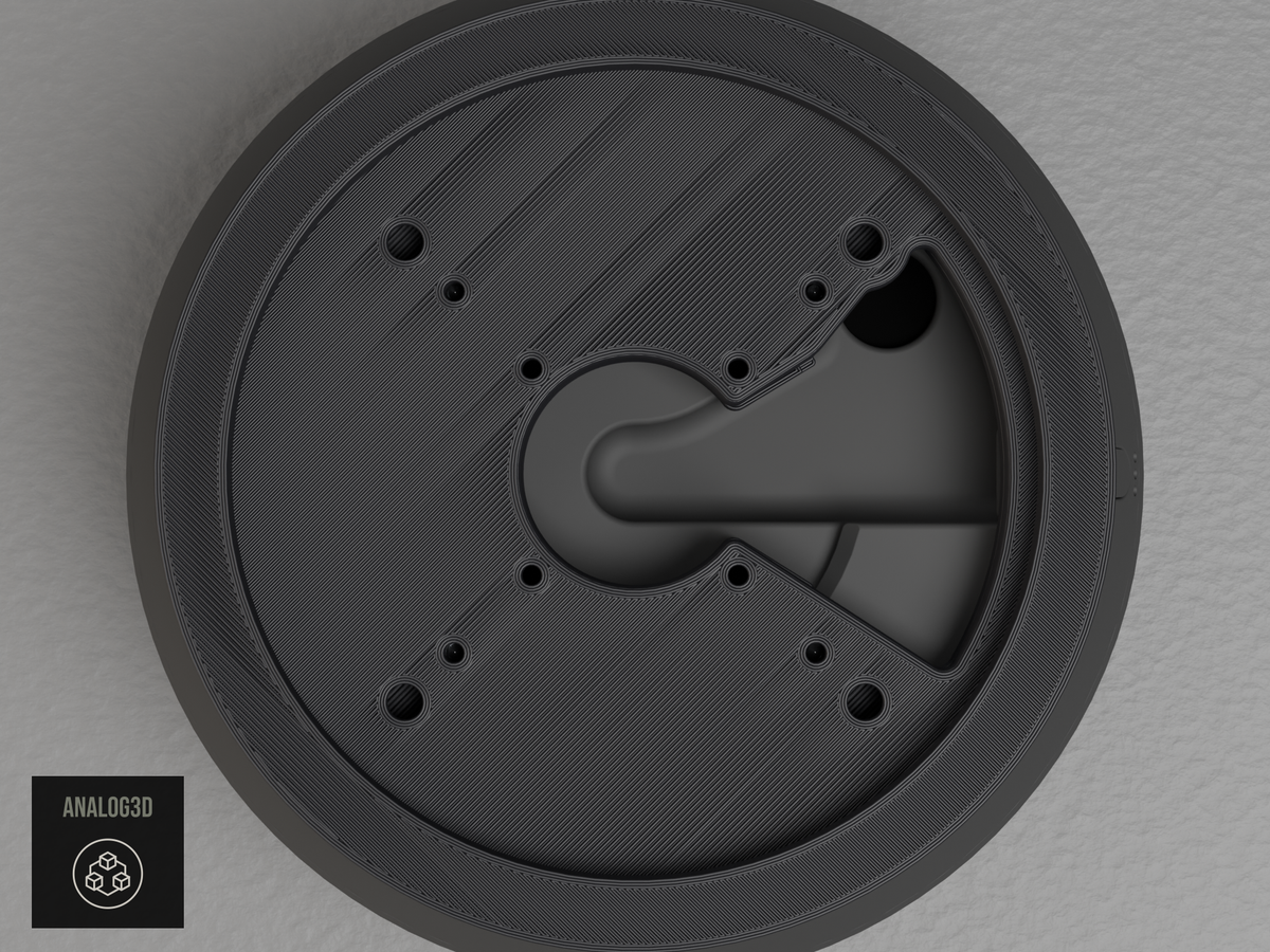 UniFi G6 Pro 360 4 Inch Round electrical box adapter - Black PETG - underside, camera side