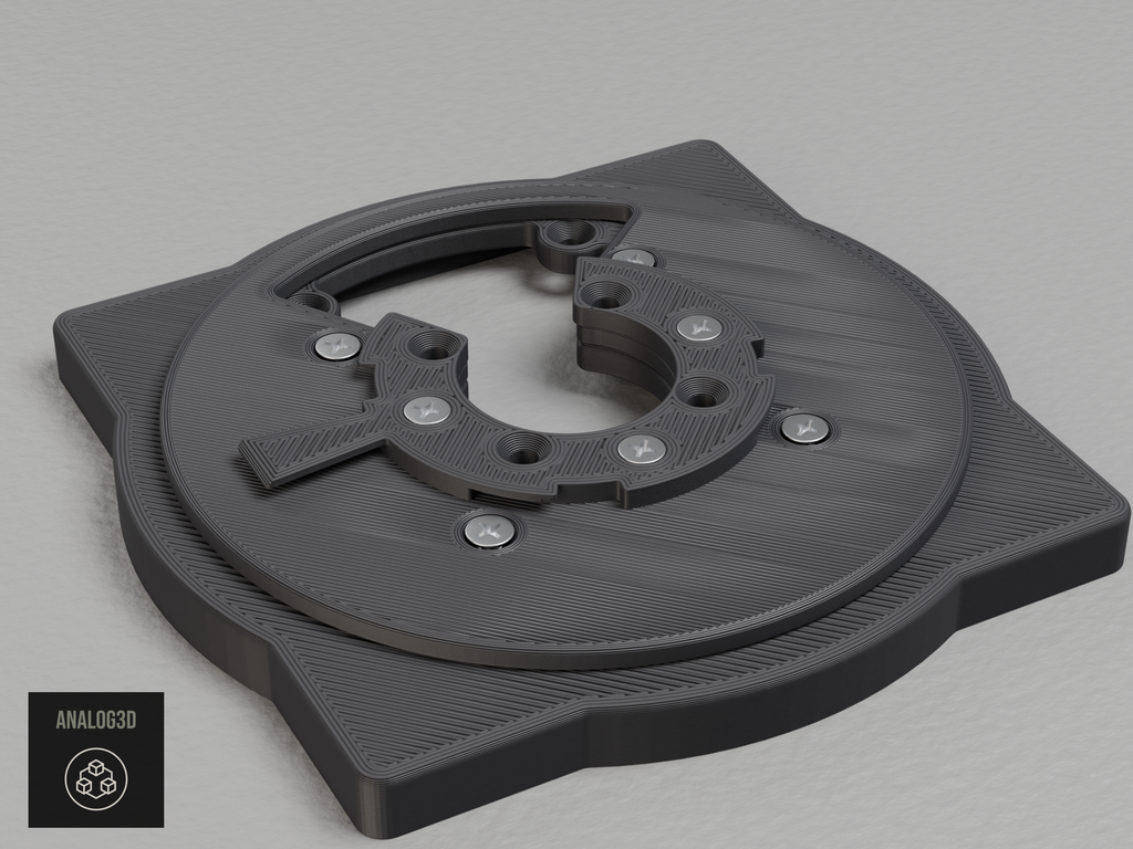 UniFi G6 Pro 360 Double Gang electrical box adapter - Black PETG - with the stock mounting plate assembly