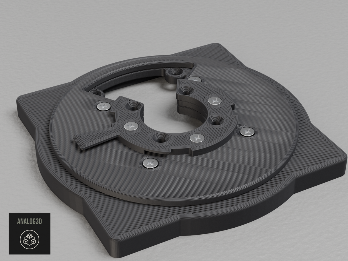 UniFi G6 Pro 360 Double Gang electrical box adapter - Black PETG - with the stock mounting plate assembly