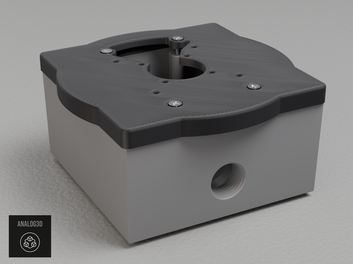 UniFi G6 Pro 360 Double Gang electrical box adapter - Black PETG - on a junction box