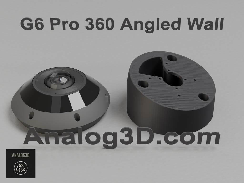 UniFi G6 Pro 360 angled wall-ceiling mount - Black PETG - 1.5 in - hero with camera