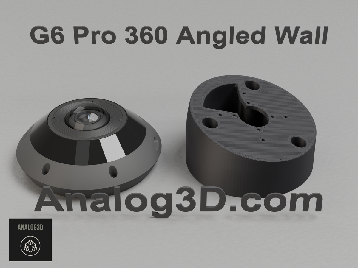 UniFi G6 Pro 360 angled wall-ceiling mount - Black PETG - 1.5 in - hero with camera