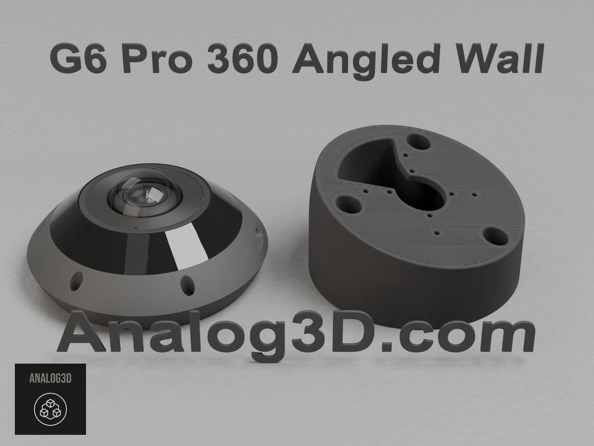 UniFi G6 Pro 360 angled wall-ceiling mount - Carbon Fiber PETG - 1.5 in - hero with camera