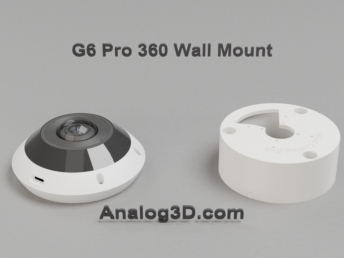 UniFi G6 Pro 360 wall-ceiling mount, camera face up, White PETG, product render