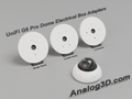 Ubiquiti UVC-G6-Pro-Dome electrical box adapter plates - Single Gang, Double Gang and 4 inch Round - White PETG, with the camera