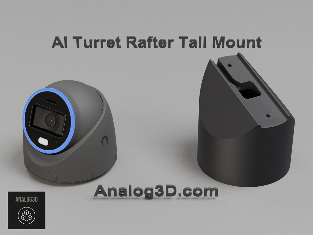 uvc-ai-turret-rafter - black PETG product render