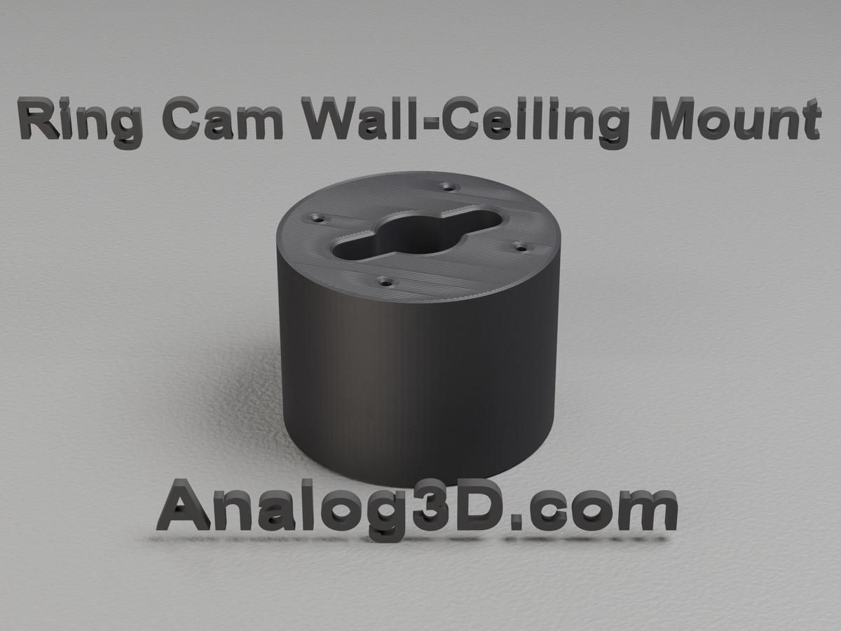 Ring Camera Wall and Ceiling Mount - Spotlight and Outdoor Cam - 2 in, black PETG