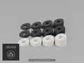 UVC-G6-Dome Angled Wall-Ceiling Mount — 15° — Short/Ex1/Ex2/Ex3 in white, carbon & black PETG