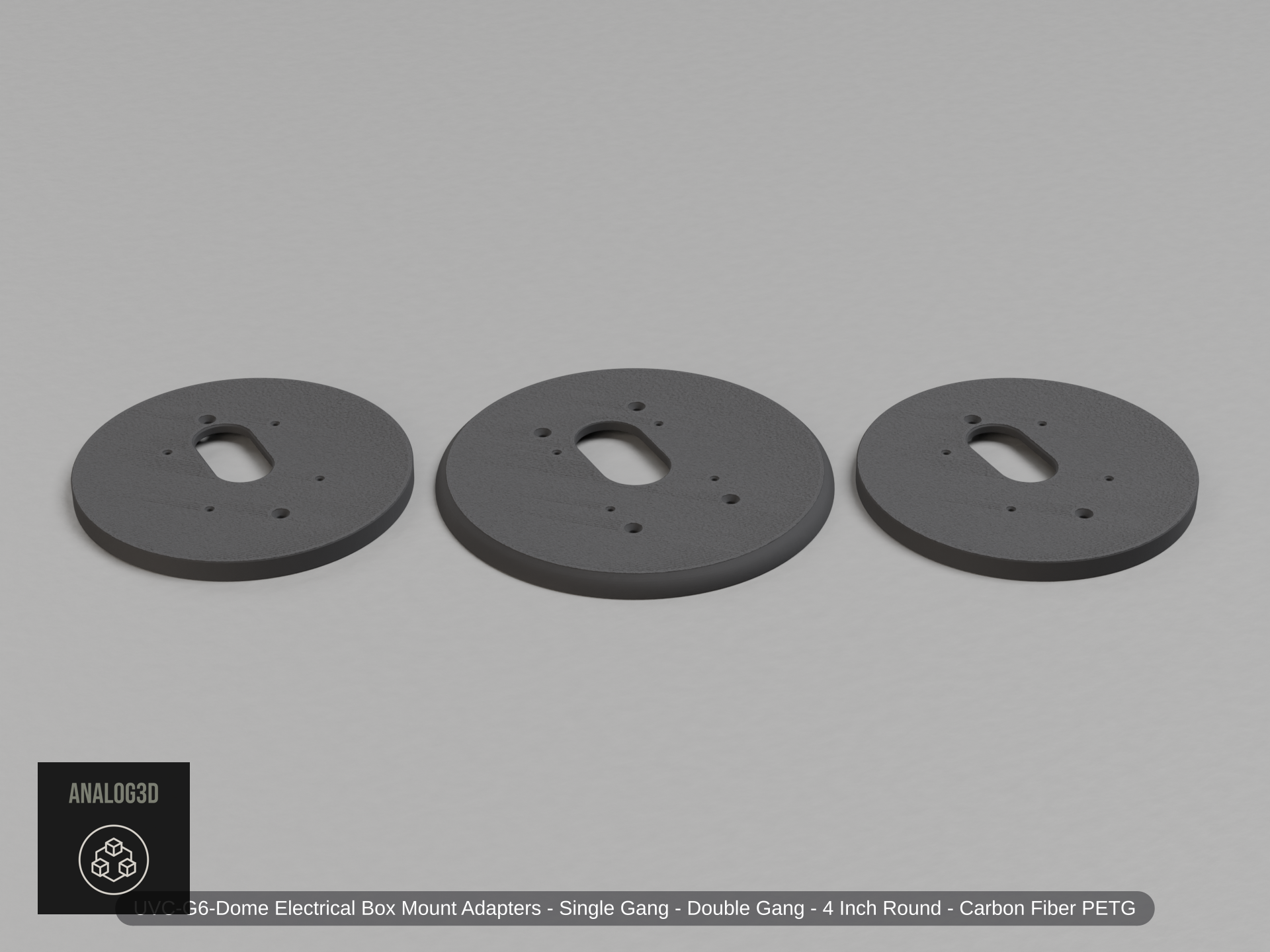 UVC-G6-Dome Electrical Box Mount Adapters - Single Gang - Double Gang - 4 Inch Round