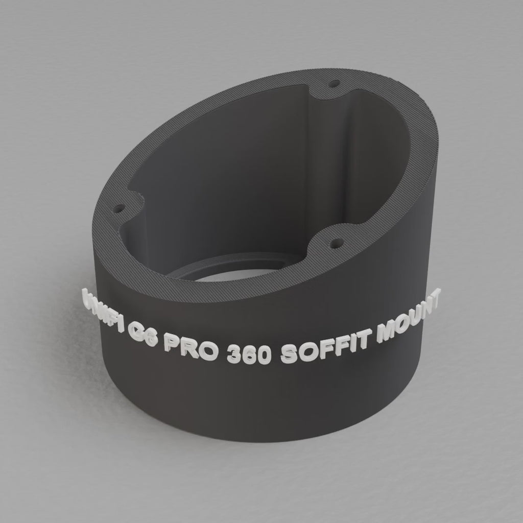 360 turntable of the printed UniFi G6 Pro 360 angled soffit mount, Carbon Fiber PETG