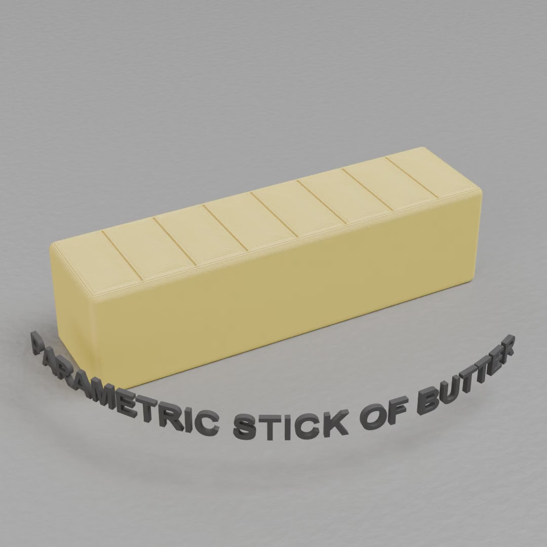 butter-stick - yellow PLA turntable video