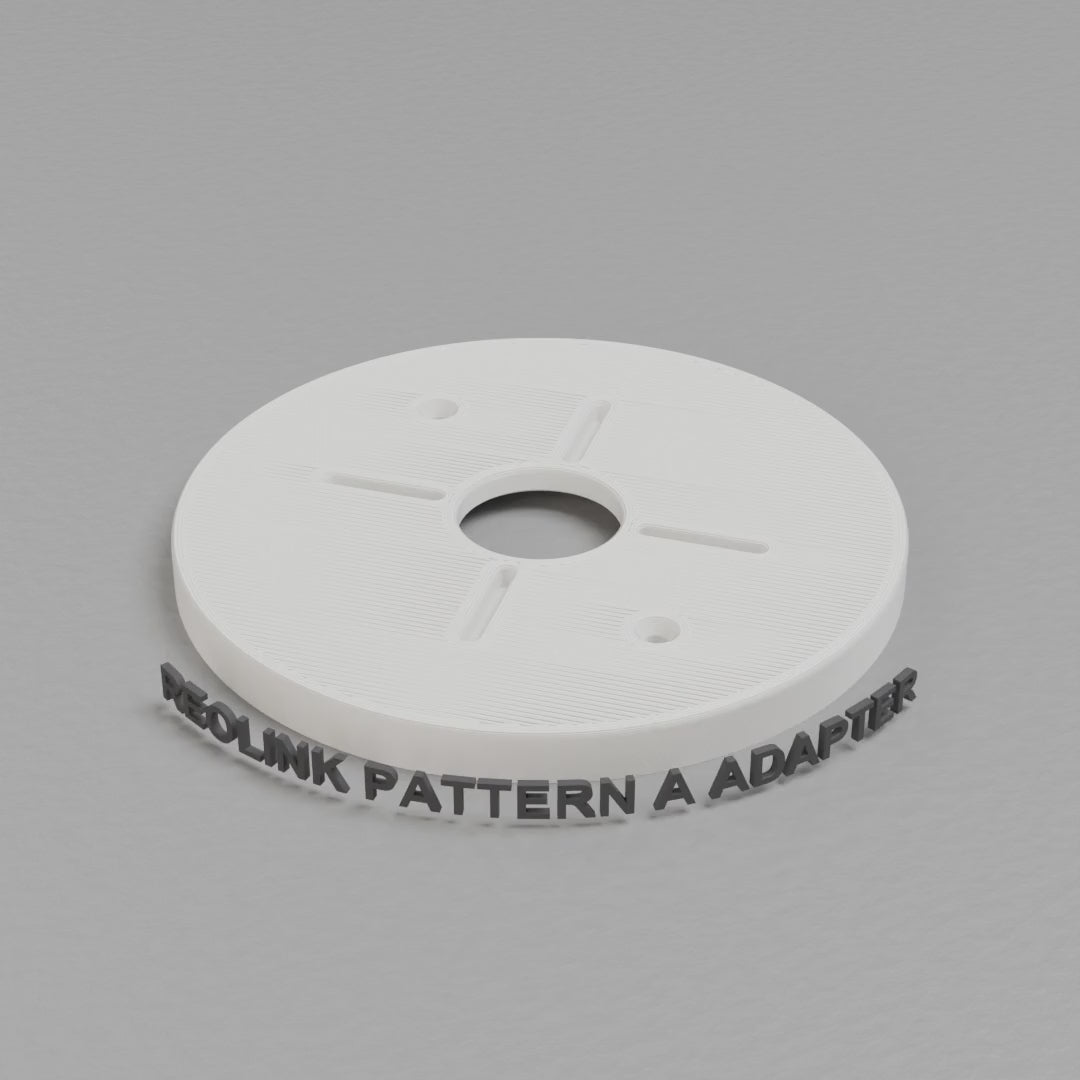 360 turntable of the printed Reolink Pattern A single gang adapter plate