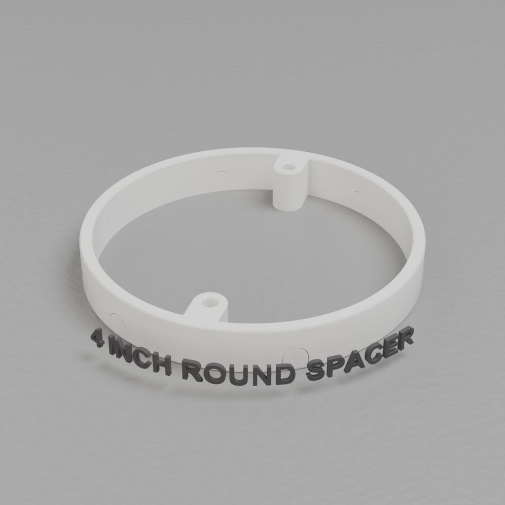 360 turntable of the printed 4 inch round box spacer (white PETG)