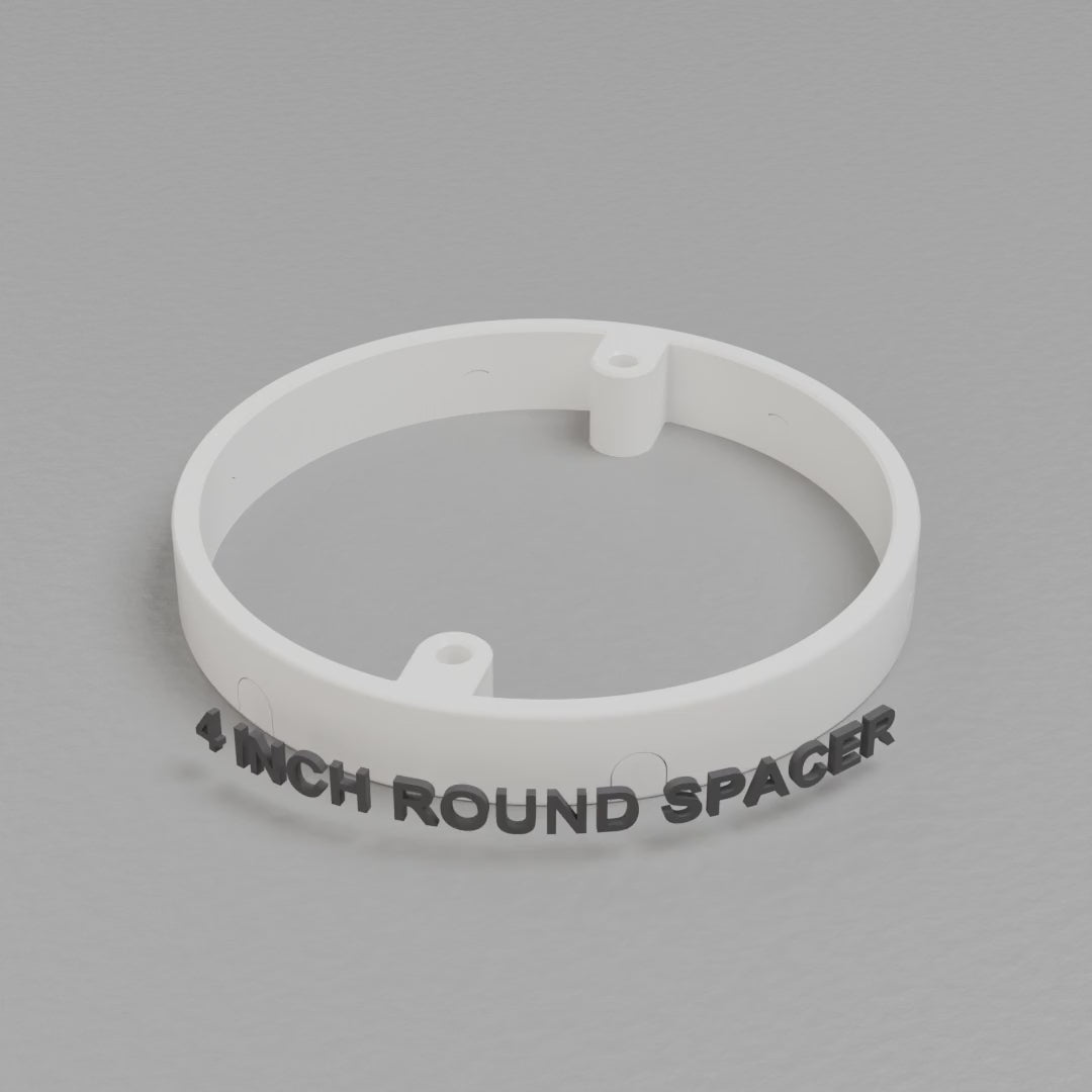 360 turntable of the printed 4 inch round box spacer (white PETG)
