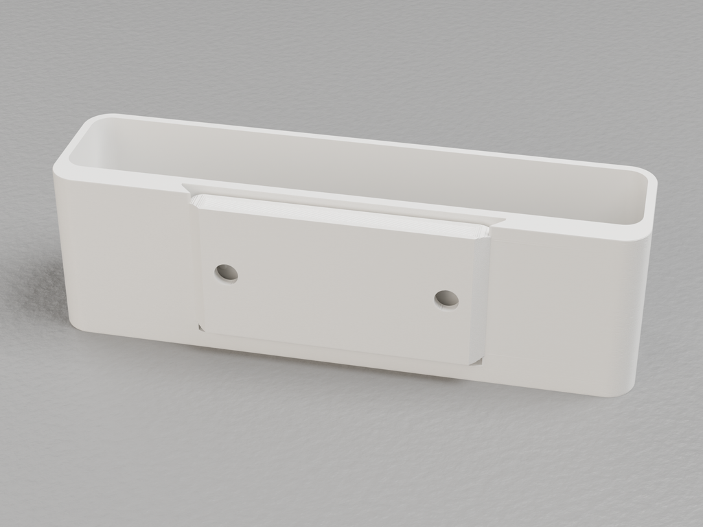 USW-Flex-2.5G-5 wall strap mount, wall plate seated in the socket - White PETG