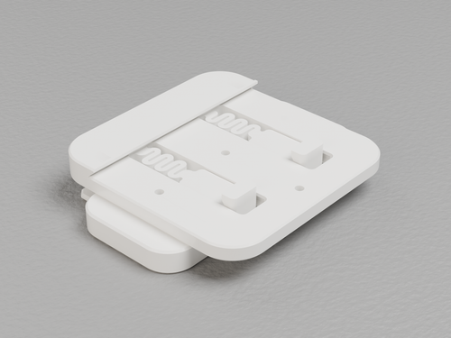 USW-Lite-16-PoE DIN rail mount: replacement stock plate with the DIN rail adapter and two stainless screws - White Polycarbonate