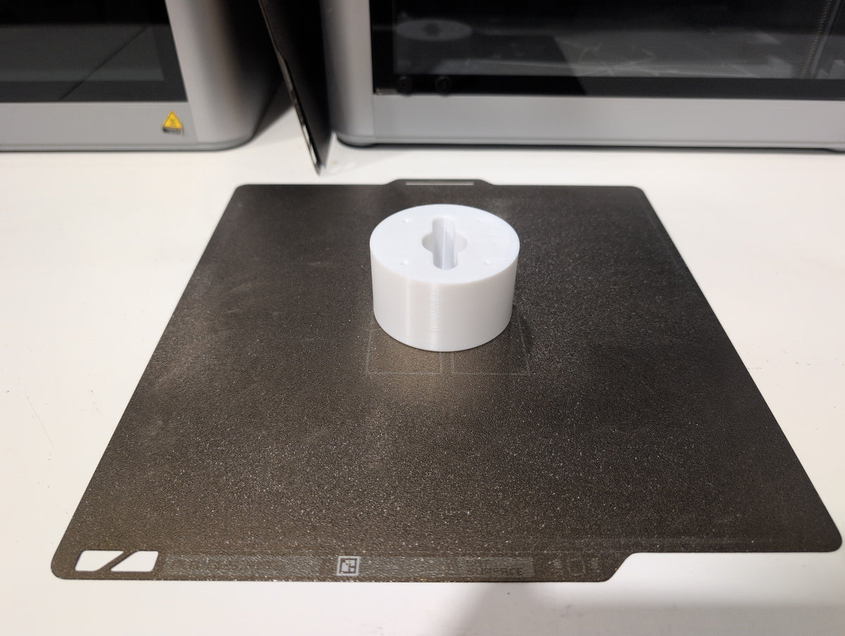 Ring Spotlight and Outdoor Cam wall and ceiling mount, white PETG, unedited photo of a finished print