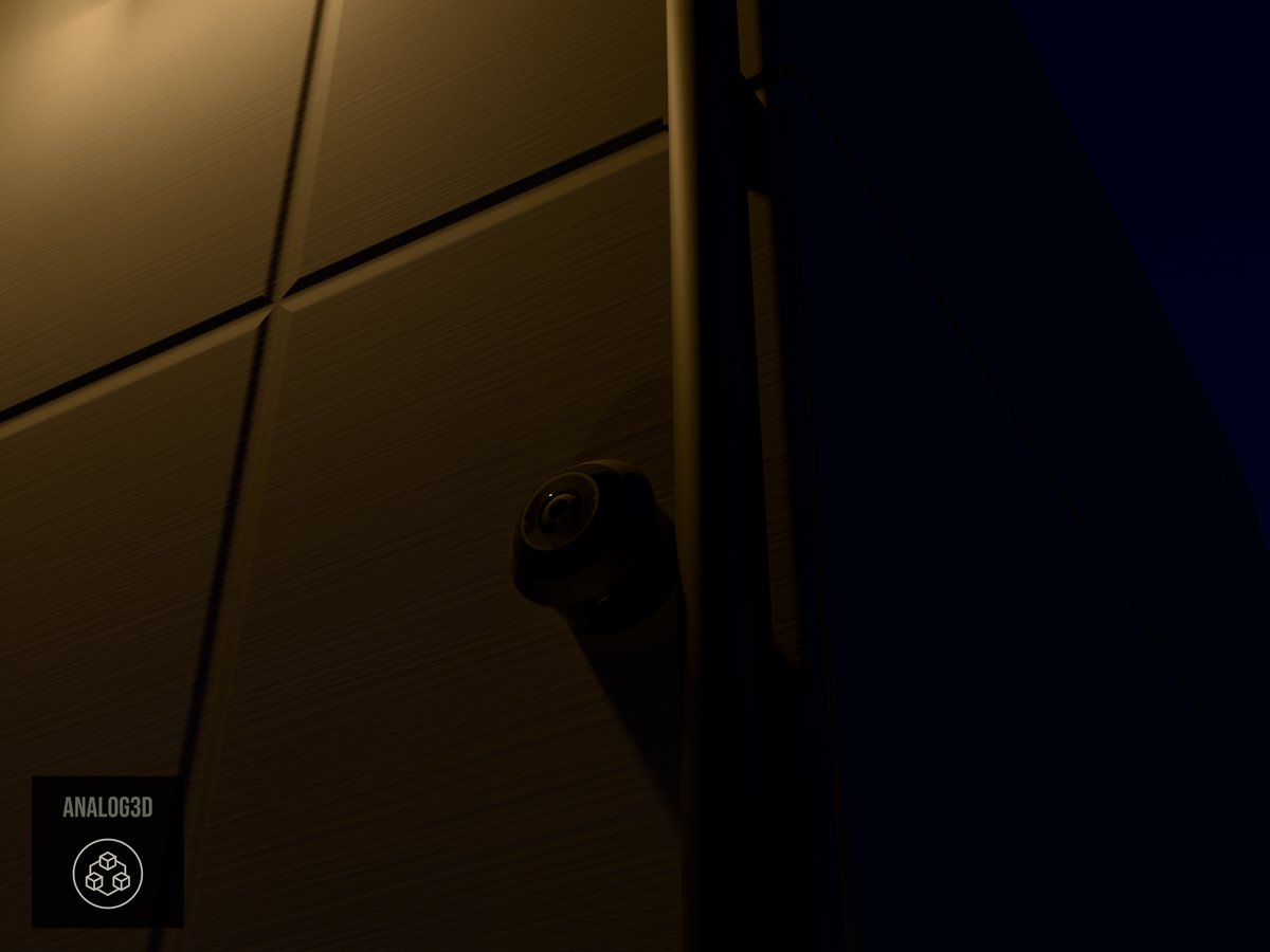 UniFi G6 Pro 360 wall-ceiling mount installed on a concrete panel wall beside a drain pipe, Black PETG, night