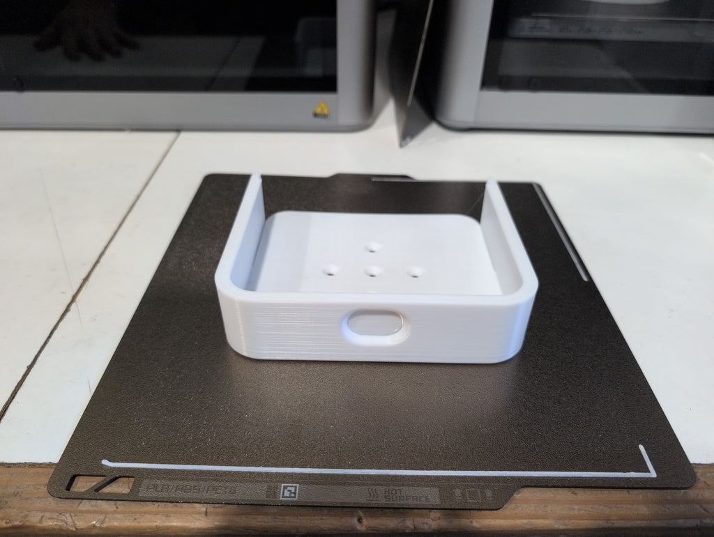Ubiquiti UCG-Max / UCG-Ultra wall and DIN cradle, white, fresh off the printer (unedited photo)